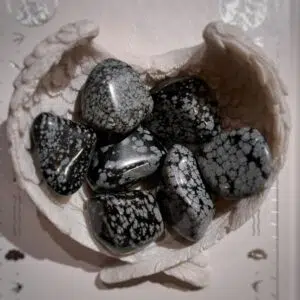 Obsidienne mouchetée (roulée)