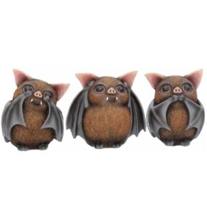 3 sagesses : Chauves-souris - 9cm.