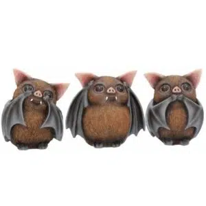 3 sagesses : Chauves-souris - 9cm.