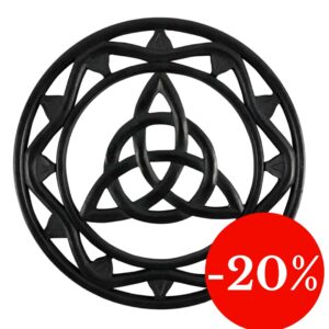 Plaque bois : Triquetra (noir) - 30cm