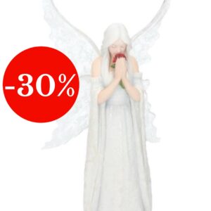 Ange blanc & rose "Seul l'amour reste" (Anne Stokes) - 26cm