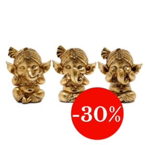 3 sagesses : Ganesh - 10cm