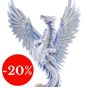 Dragon argent bleu ciel (Anne Stokes) - 31,5cm