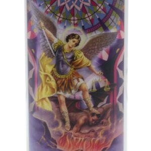 Bougie neuvaine Saint Michel.