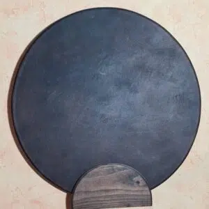 Tambour chamanique - peau de bison, bois d'érable - noir, marron