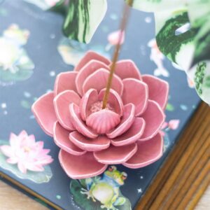 Porte encens : Nénuphar rose
