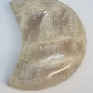 Croissant lune Pierre de Lune beige - 65mm