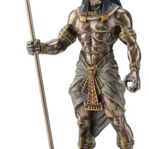 Anubis & sceptre, dieu égyptien "bronze" - 28cm