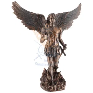 Archange Saint Michaël avec sceptre "bronze" - 35cm