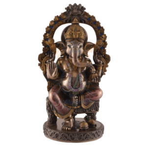 Ganesh assis sur son trône - 26cm