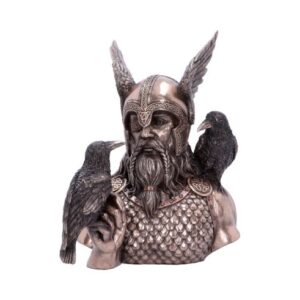Messagers d'Odin avec corbeaux (buste) - 23cm