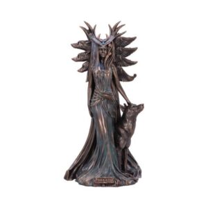 Hécate déesse grec de la magie avec loups - 32cm