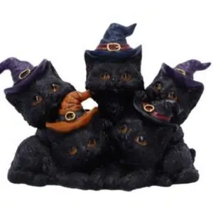 Famille 5 Chats sorciers - 18cm