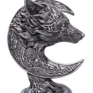 Tête de loup avec croissant Celtique - 21cm