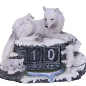 Calendrier Louve blanche avec ses 3 petits - 13cm