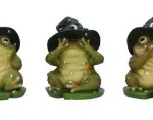 3 sagesses Grenouilles sorcièrs - 10,3cm