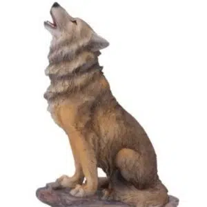 Loup marron hurlant - 20cm