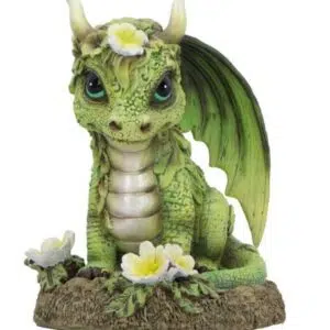 Dragon vert Fleur de Freesia - 12cm