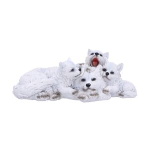 Louve et ses 3 louveteaux (hauteur 6 cm)