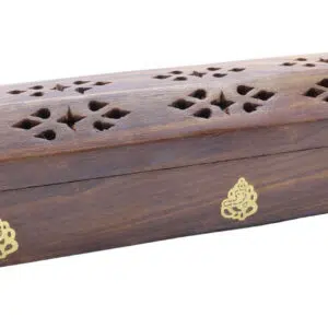 Porte encens coffre : Ganesh (bois) - 30cm