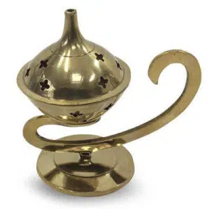 Brûleur résine : Etoiles orientales (laiton) - 10 cm