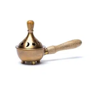 Brûle encens en laiton avec poignée