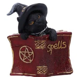 Petit chat avec grimoire rouge - 8.2cm