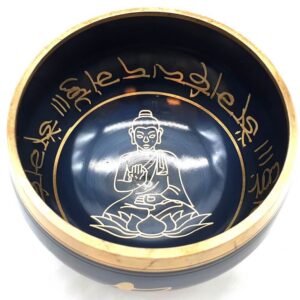 Bol chantant : Bouddha aluminium (sans bâton) - 12cm