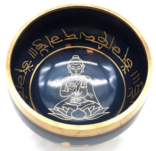 Bol chantant : Bouddha aluminium (sans bâton) - 12cm