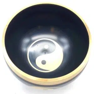 Bol chantant : Yin Yang aluminium sans bâton - 12cm