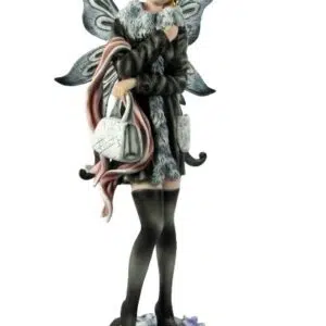 Fée avec manteau d'hiver et sac à main - 32cm