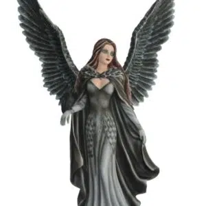 Fée-ange noir avec corbeau - 47cm