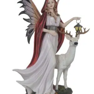 Fée avec cerf blanc - 34,5cm