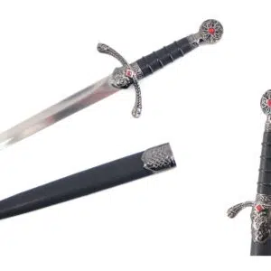 Dague & fourreau : Chevalier templier (37cm)