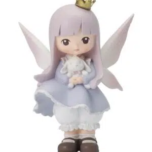 Petite fée couronnée avec lapin - 11,5cm