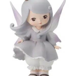 Petite fée robe grise avec couronne - 11,5cm