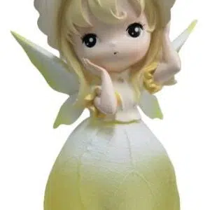 Petite fée fleur de tulipe jaune (LED) - 10,5cm