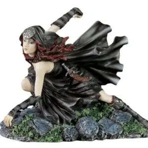 Guerrière verte - 23,5 x 23,5cm