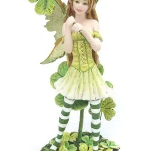 Fée verte avec trèfle - 18,5cm
