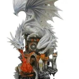 Grand dragon sur château - 62cm