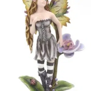 Fée en chaussettes & orchidée - 24cm