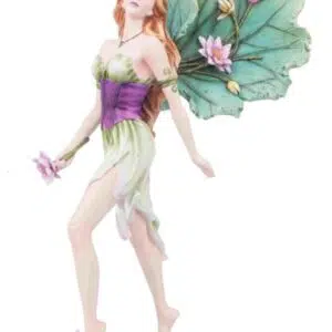 Fée qui marchant sur nénuphars - 35cm