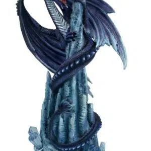 Dragon bleu sur sommet montagne - 25,5cm