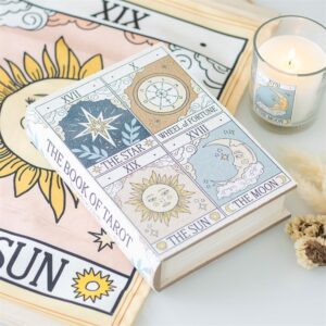 Boite bois en forme de livre : thème tarot