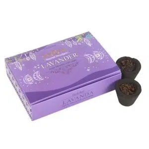 Lavender (Lavande) : 6 encens en résine sur charbon - Goloka