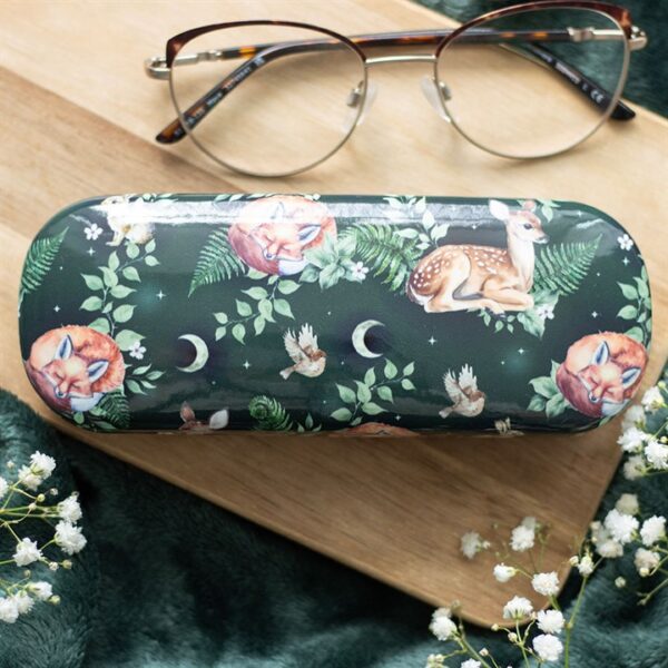 Étui à lunettes : faon et renard
