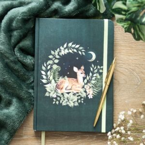 Carnet vert faon et lapin A5