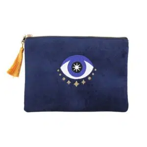 Pochette-trousse : Œil bleu protecteur (16.5 x 24.5 cm)