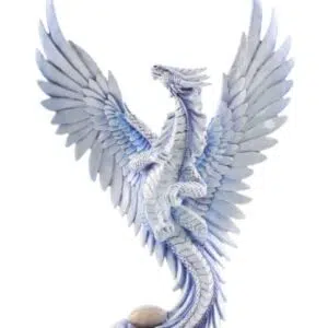 Dragon argent bleu ciel, Anne Stokes - 31,5cm