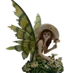 Fée verte avec chapeau - 13cm